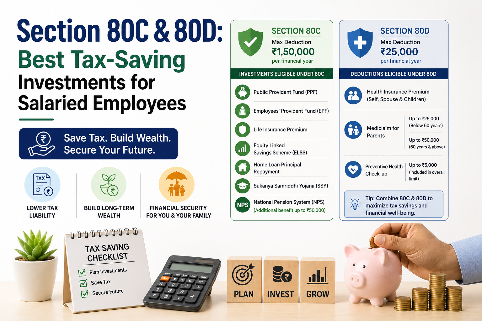 Section 80C & 80D: Best Tax-Saving Investments for Salaried Employees